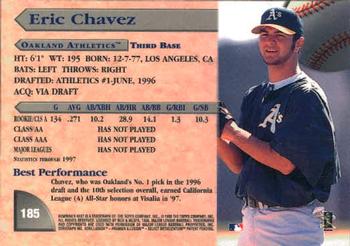 1998 Bowman's Best #185 Eric Chavez Back
