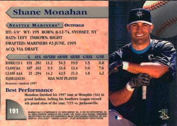 1998 Bowman's Best #191 Shane Monahan Back