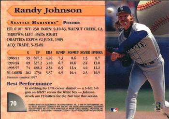 1998 Bowman's Best #70 Randy Johnson Back