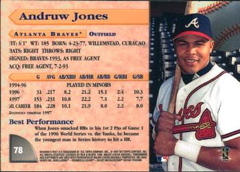 1998 Bowman's Best #78 Andruw Jones Back