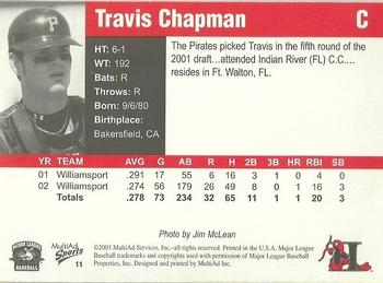 2003 MultiAd Hickory Crawdads Update #11 Travis Chapman Back