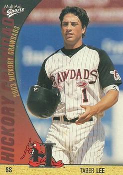 2003 MultiAd Hickory Crawdads Update #25 Taber Lee Front