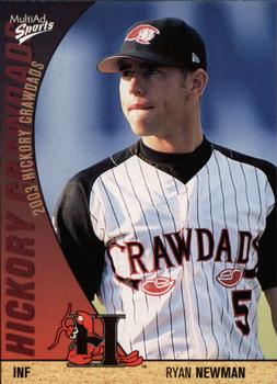 2003 MultiAd Hickory Crawdads Update #29 Ryan Newman Front