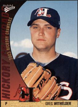 2003 MultiAd Hickory Crawdads Update #32 Greg Withelder Front