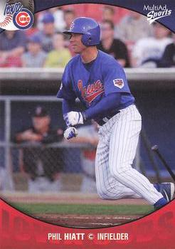 2003 MultiAd Iowa Cubs #8 Phil Hiatt Front