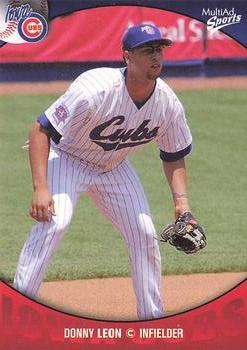2003 MultiAd Iowa Cubs #15 Donny Leon Front