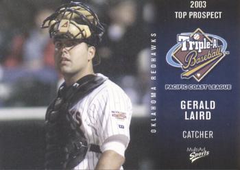 2003 MultiAd Pacific Coast League Top Prospects #24 Gerald Laird Front
