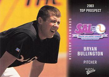 2003 MultiAd South Atlantic League Top Prospects #5 Bryan Bullington Front