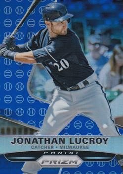 2015 Panini Prizm - Blue Baseball Prizms #90 Jonathan Lucroy Front