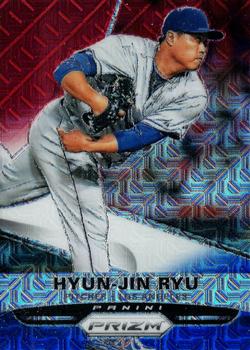 2015 Panini Prizm - Red/White/Blue Mojo Prizms #76 Hyun-Jin Ryu Front