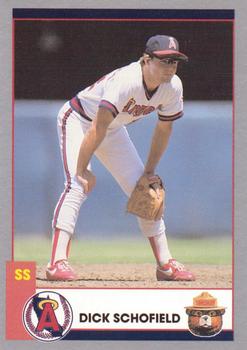 1990 California Angels Smokey #15 Dick Schofield Front