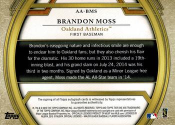 2015 Topps Tier One - Acclaimed Autographs #AA-BMS Brandon Moss Back