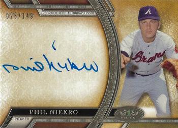 2015 Topps Tier One - Acclaimed Autographs #AA-PN Phil Niekro Front