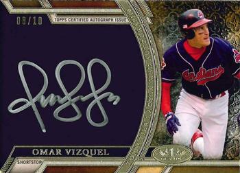 2015 Topps Tier One - Acclaimed Autographs Silver Ink #AA-OV Omar Vizquel Front