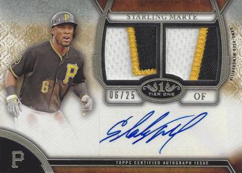 2015 Topps Tier One - Autographed Relics Dual Patch #DAR-SM Starling Marte Front