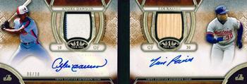 2015 Topps Tier One - Dual Autographed Relic Book Cards #TODAR-DR Tim Raines/Andre Dawson Front