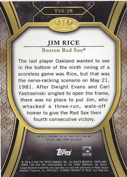 2015 Topps Tier One - Tier One Relics #TSR-JR Jim Rice Back