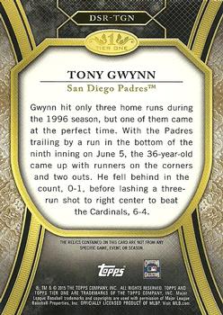 2015 Topps Tier One - Tier One Relics Dual Swatch #DSR-TGN Tony Gwynn Back