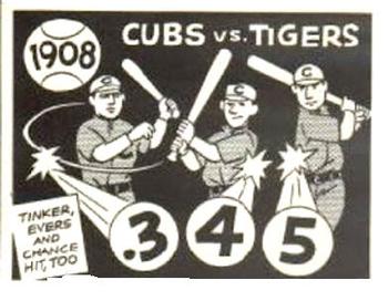 1967 Laughlin World Series #5 1908 Cubs vs Tigers Front