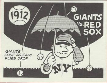 1967 Laughlin World Series #9 1912 Giants vs Red Sox Front
