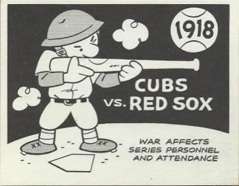 1967 Laughlin World Series #15 1918 Cubs vs Red Sox Front