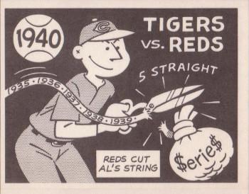 1967 Laughlin World Series #37 1940 Tigers vs Reds Front