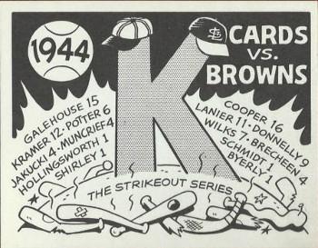 1967 Laughlin World Series #41 1944 Cards vs Browns Front