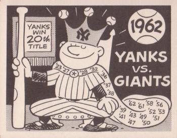 1967 Laughlin World Series #59 1962 Yanks vs Giants Front