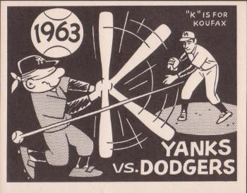 1967 Laughlin World Series #60 1963 Yanks vs Dodgers Front