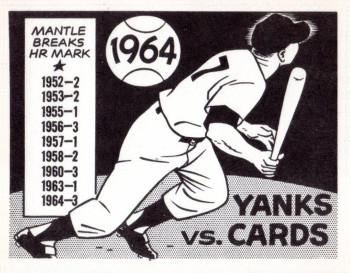 1967 Laughlin World Series #61 1964 Yanks vs Cards Front