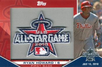 2010 Topps - All-Star FanFest Commemorative Patches #ASP2 Ryan Howard Front