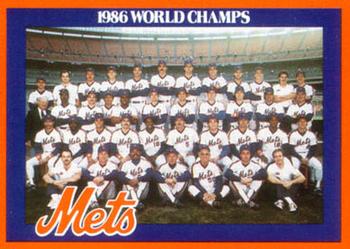 1987 New York Mets Junior Mets Club #NNO 1986 New York Mets Front
