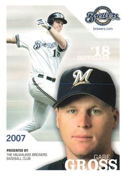 2007 Milwaukee Brewers Police #NNO Gabe Gross Front