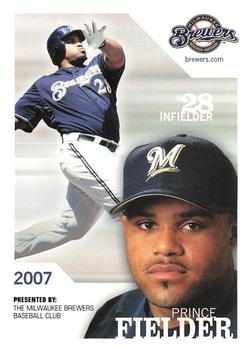 2007 Milwaukee Brewers Police #NNO Prince Fielder Front