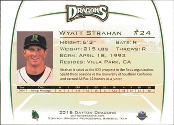 2015 Dayton Dragons #NNO Wyatt Strahan Back