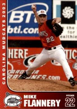 2003 Carolina Mudcats #NNO Mike Flannery Front