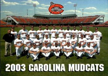2003 Carolina Mudcats #NNO Team Photo Front