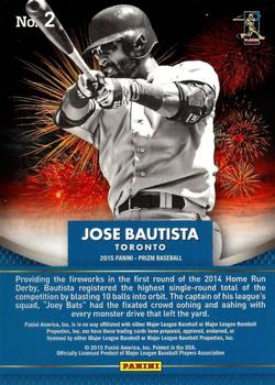 2015 Panini Prizm - Fireworks #2 Jose Bautista Back