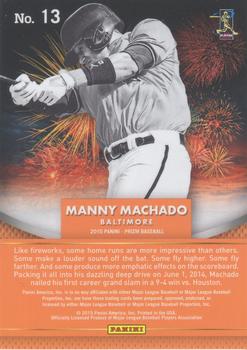 2015 Panini Prizm - Fireworks #13 Manny Machado Back