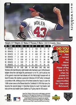 1998 Collector's Choice #38 Mark Wohlers Back
