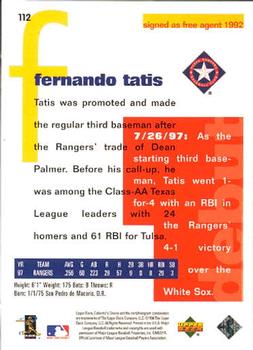 1998 Collector's Choice #112 Fernando Tatis Back