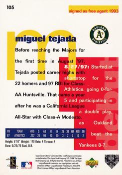 1998 Collector's Choice #105 Miguel Tejada Back