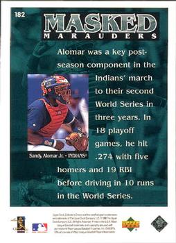1998 Collector's Choice #182 Sandy Alomar Jr. Back