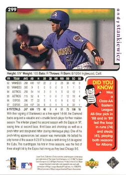 1998 Collector's Choice #299 Andy Stankiewicz Back
