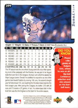 1998 Collector's Choice #399 Eric Young Back