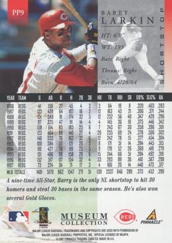 1998 Pinnacle - Museum Collection #PP9 Barry Larkin Back