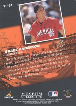1998 Pinnacle - Museum Collection #PP94 Brady Anderson Back