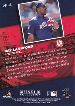 1998 Pinnacle - Museum Collection #PP98 Ray Lankford Back