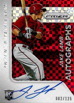2015 Panini Prizm - Rookie Autographs Red Power Prizms #50 Jake Lamb Front