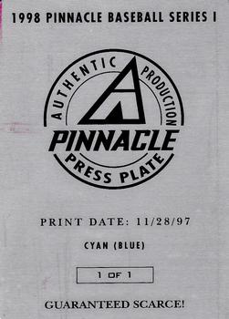 1998 Pinnacle - Press Plates Back Cyan #8 Ray Lankford Back